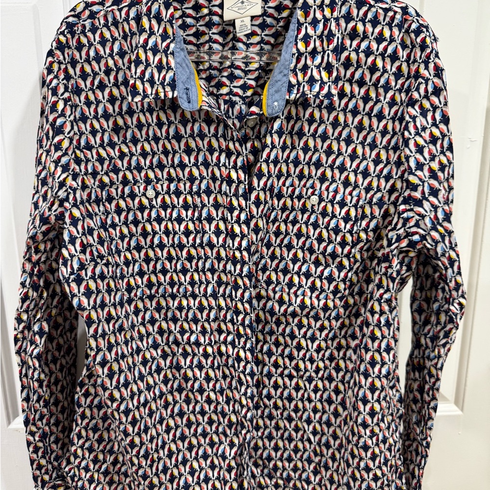 St. John’s bay Multicolor Penguin Print Shirt